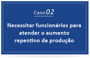 Necessitar funcionários para atender o aumento repentino da produção